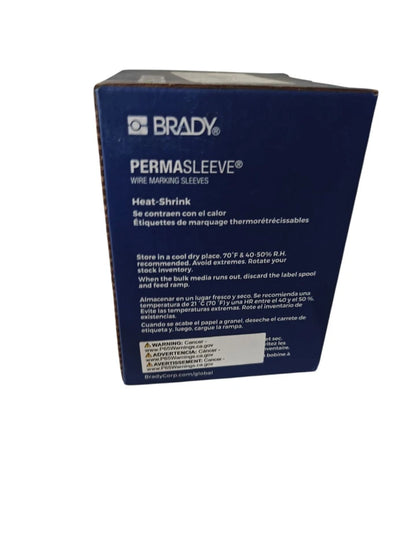 BRADY PermaSleeve [PS-125-2-BK-S] Heat Shrink Wire Marking Sleeves 1/8”, 3” Core
