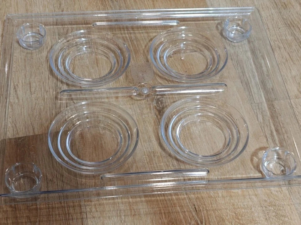 FOSS Plastic Laboratory Sample Tray - Holds 4 Cups or Evaporating Dishes