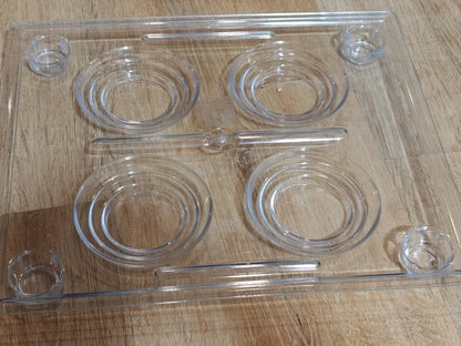 FOSS Plastic Laboratory Sample Tray - Holds 4 Cups or Evaporating Dishes