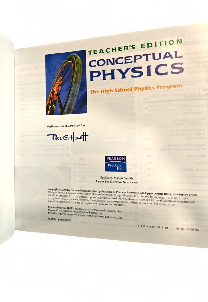 Conceptual Physics: The High School Physics Program Teacher's Edition Hardcover