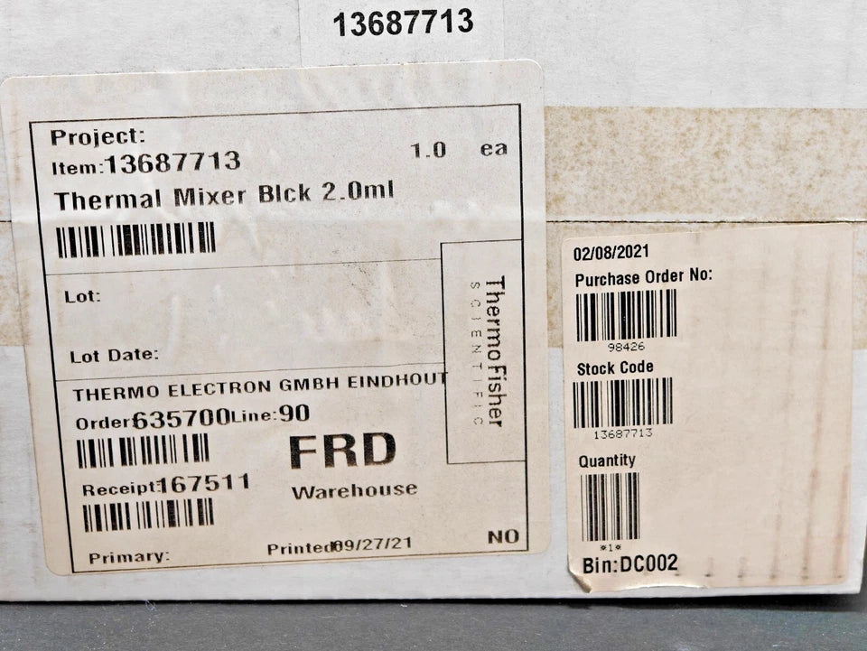 Thermo Scientific [13687713] Mixer Block - 24 x 2.0mL microtubes | NEW