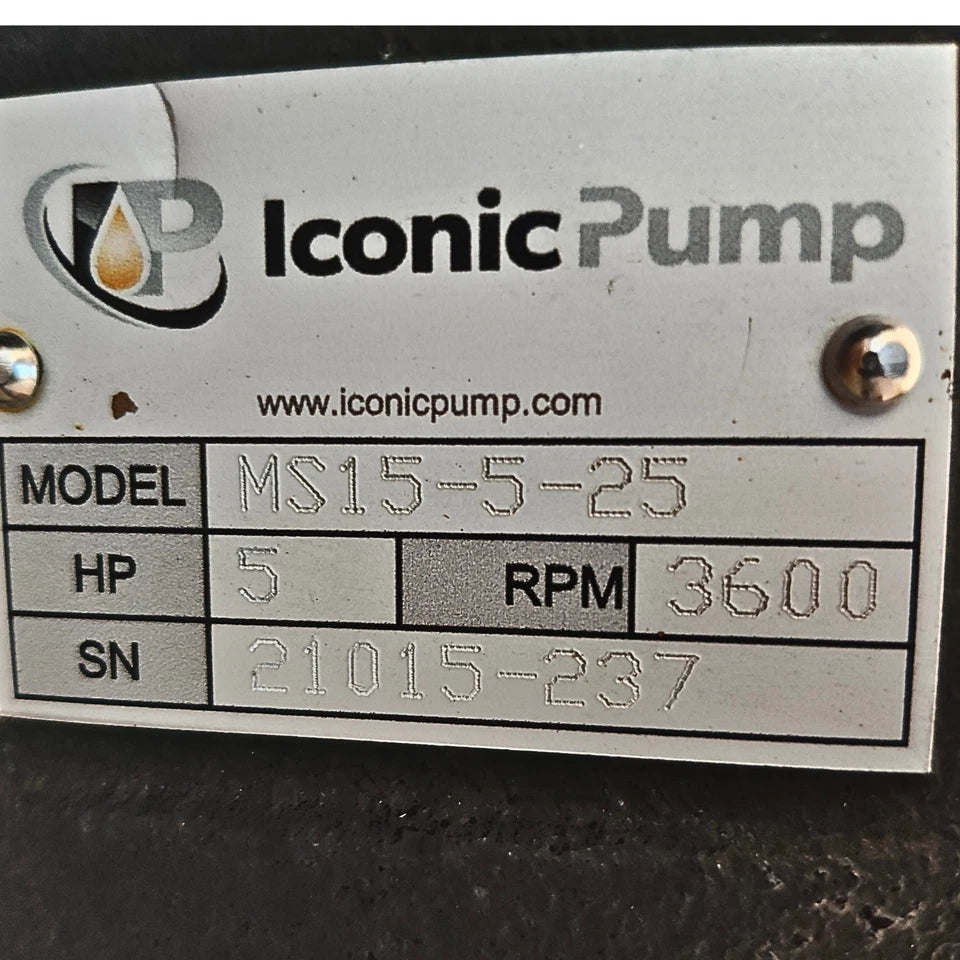 5HP Vertical Multistage Centrifugal Pump w/ 3 Phase Motor & E510 VFD, on Cart
