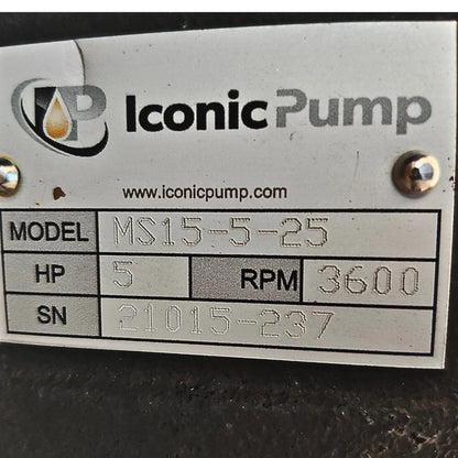 5HP Vertical Multistage Centrifugal Pump w/ 3 Phase Motor & E510 VFD, on Cart