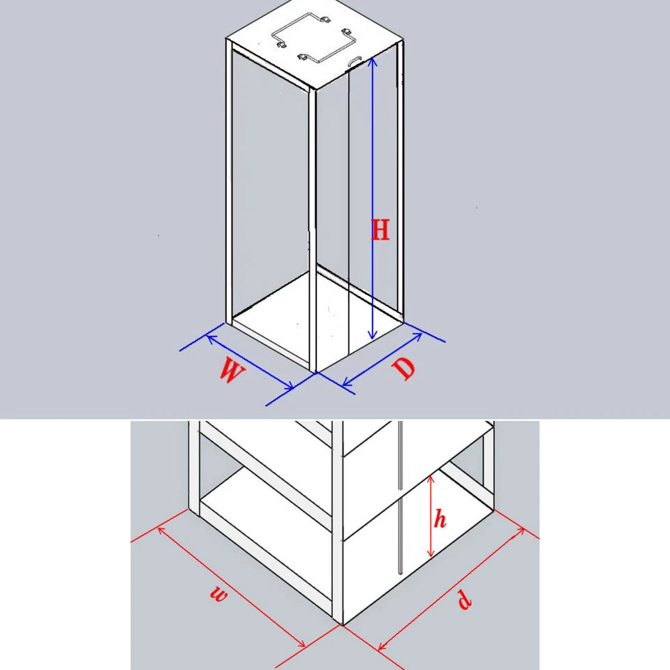 13-Shelf Cryogenic Vertical Freezer Storage Rack For 2" Boxes with Locking Rod