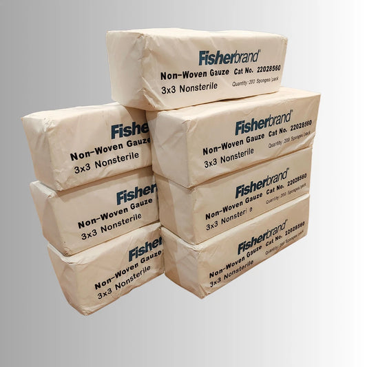 Fisherbrand™ 4-Ply Lab Gauze Sponges, 3x3", Non-Woven, Non-Sterile (2000-Pack)