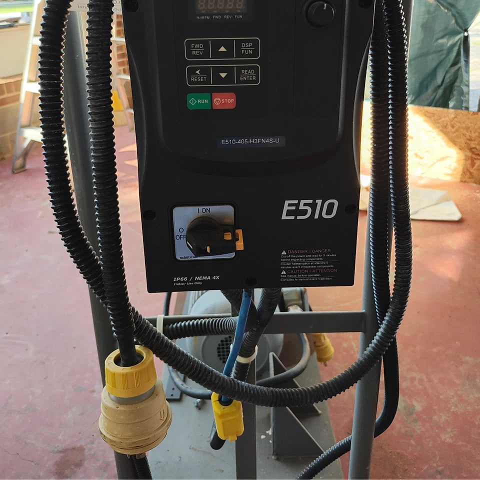 5HP Vertical Multistage Centrifugal Pump w/ 3 Phase Motor & E510 VFD, on Cart