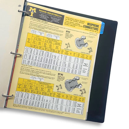 Vintage Mason Industries Catalog 9 Section Compilation - HVAC / Engineering
