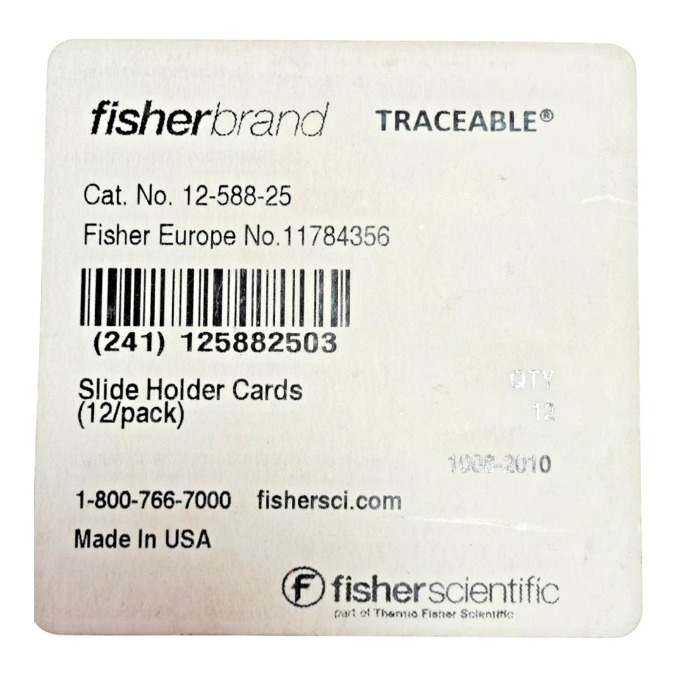 Fisher Scientific Slide Holders 12-Pack | 48 Slides | 75x25mm | Cat# 12-588-25