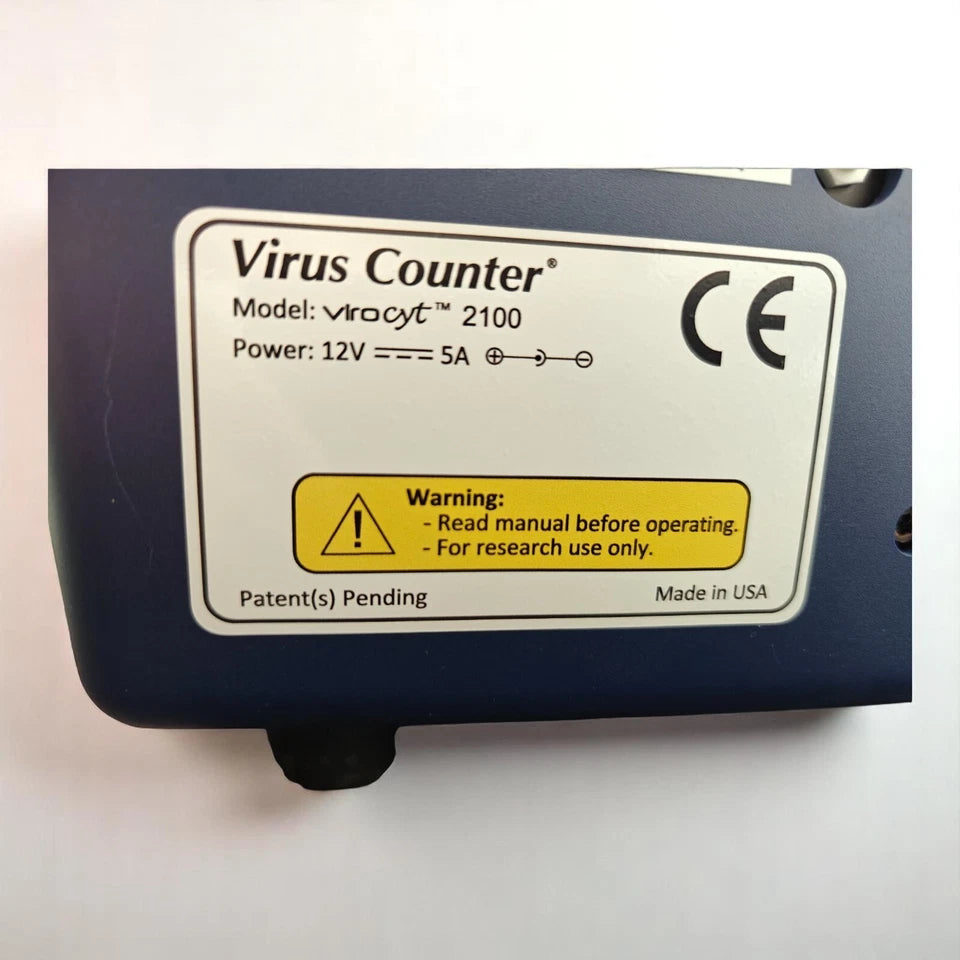 Set of 2 ViroCyt 2100 Virus Counter Lab Analyzers w/ Manual & Power Supply