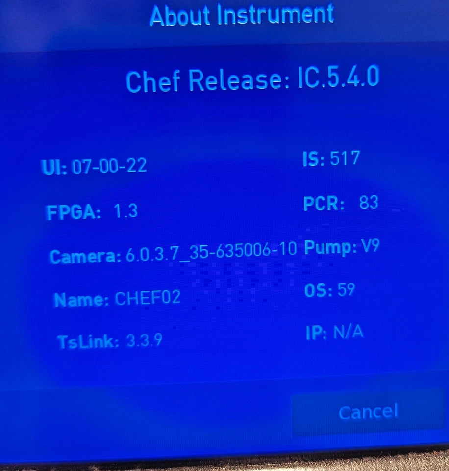 Thermo Fisher Ion Chef System Cat# 4484177 – Ion Torrent NGS Prep & Chip Loader