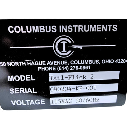 Columbus Instruments Tail Flick Analgesia Apparatus (Tail-Flick 2) 115V 50/60Hz