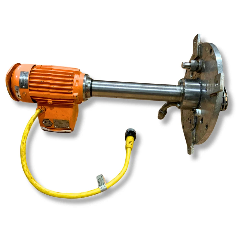 LOHER 0.33 HP Electric Tank Mixer Agitator 3580 RPM Stainless Steel Shaft Flange