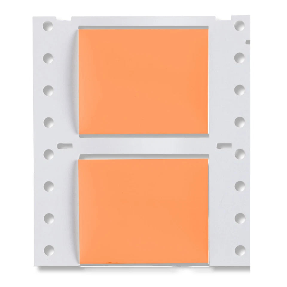 Brady 2" x 1.66" PS-1000-2-OR Orange Heat Shrink Wire Marking Sleeve Labels