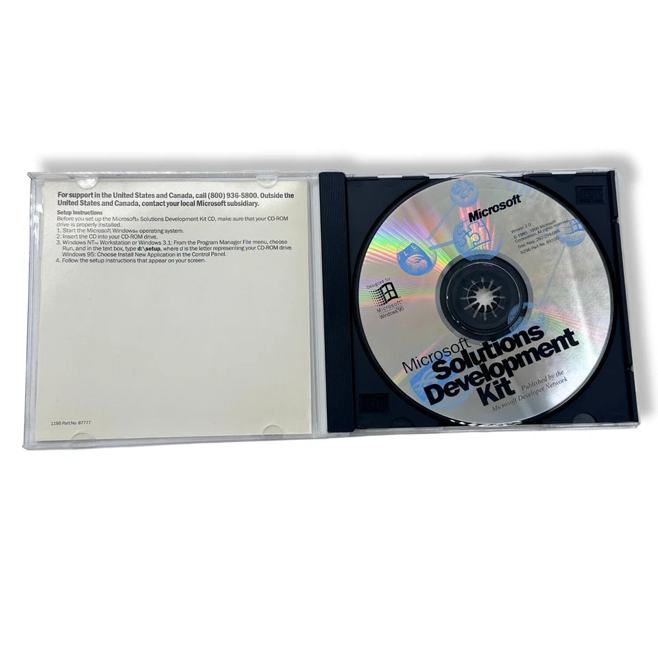 Microsoft Solutions Development Kit Software CD / DVD | Windows | Vintage OS
