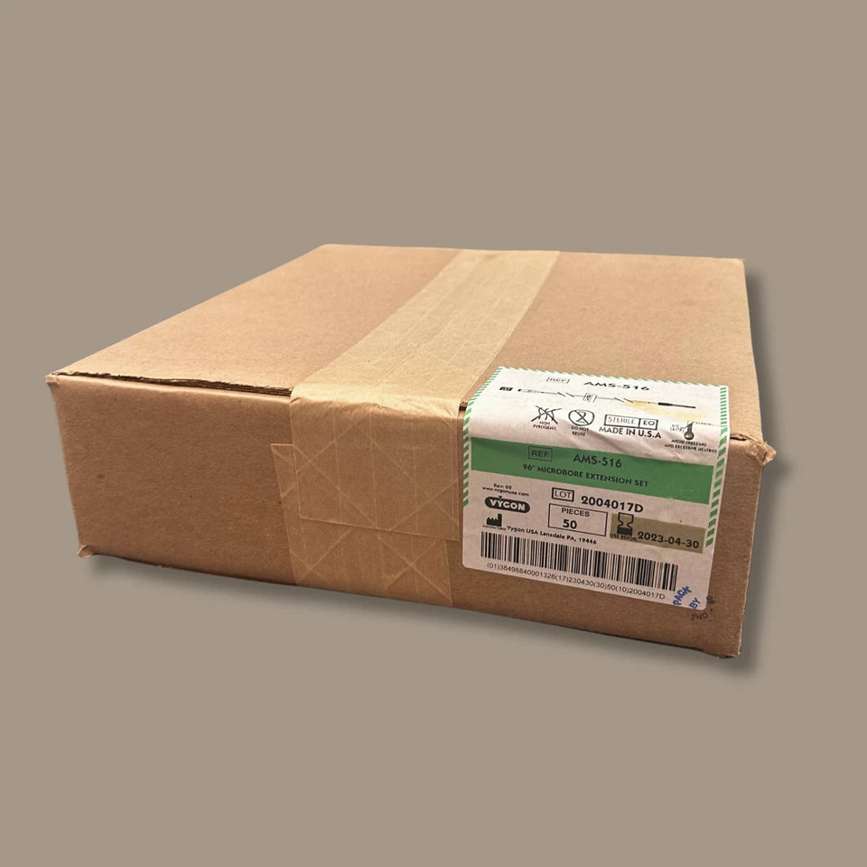 VYGON AMS-516 microbore extension set medical packaging